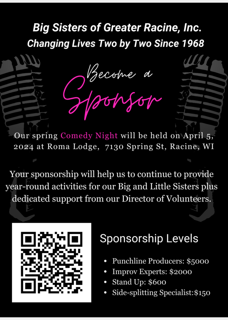 Spring Comedy Night Sponsorship – Big Sisters of Racine